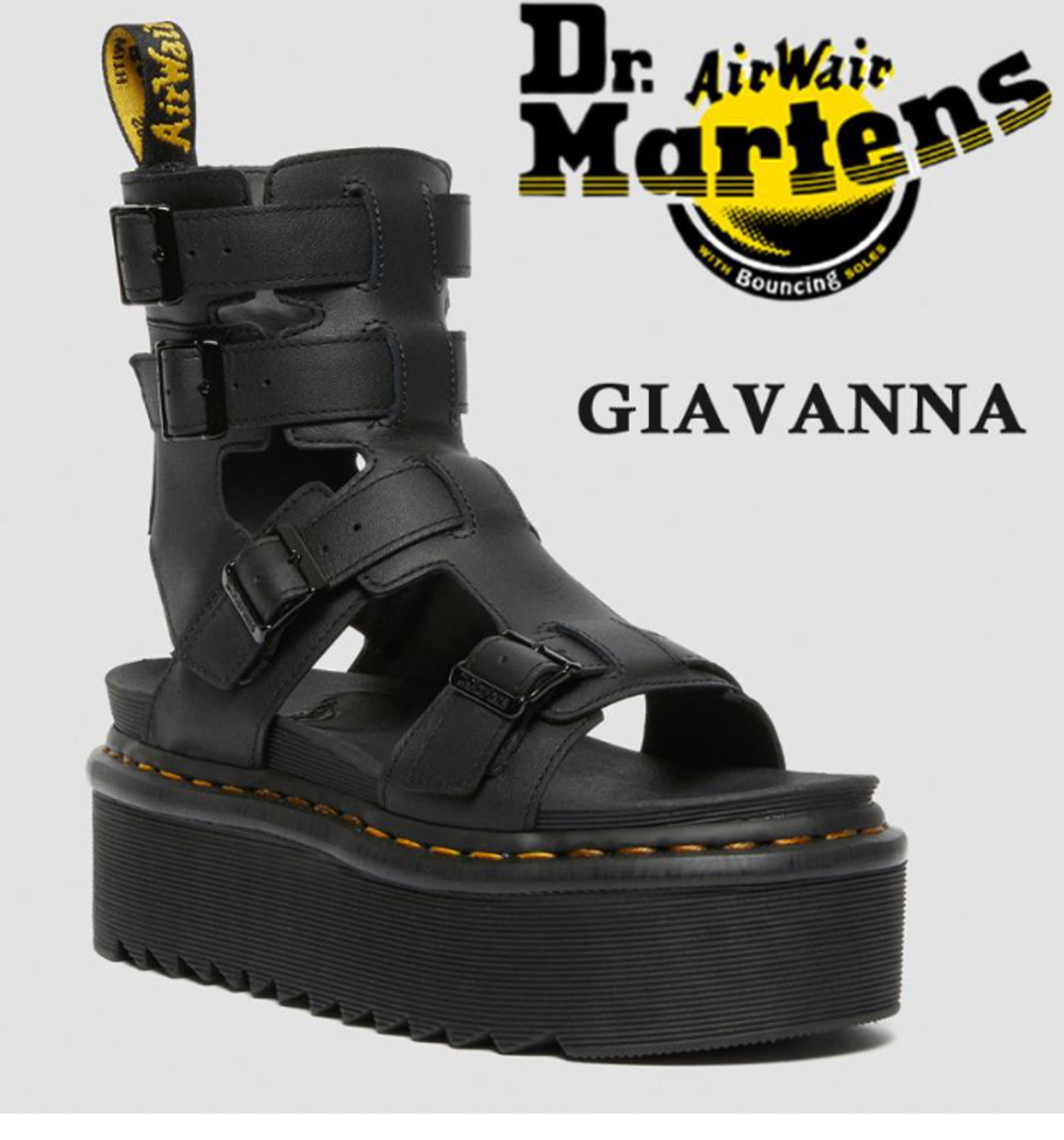 Doc Martens Giavanna Leather Gladiator Platform Boots Shoes Sandals 9 (san100